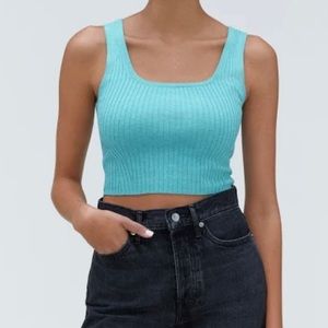 Everlane Cotton-Merino Cami in Deep Turquoise